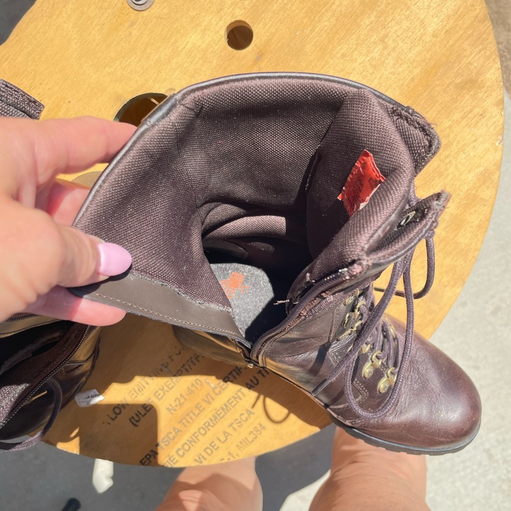 Harley-Davidson Brown Leather Combat Boots - Picture 5 of 7